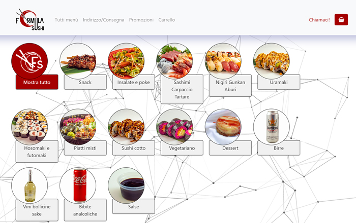 Sito e menu digitale Formula Sushi